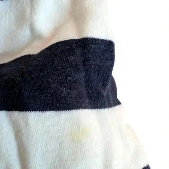 Women's H&M Blue and White Striped Sweatshirt SZ M Cotton - Picture 4 of 8